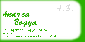 andrea bogya business card